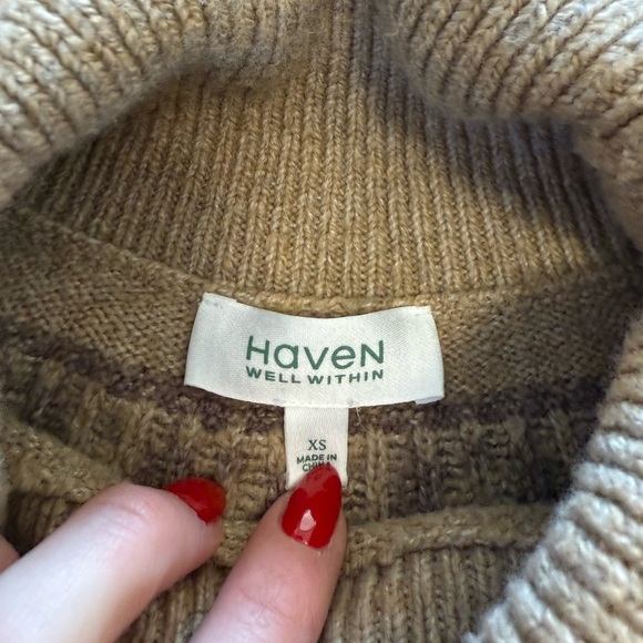 Talbots Haven Well Within Organic Cotton Blend Fairisle Sweater Retail $148 XS - Picture 2 of 16